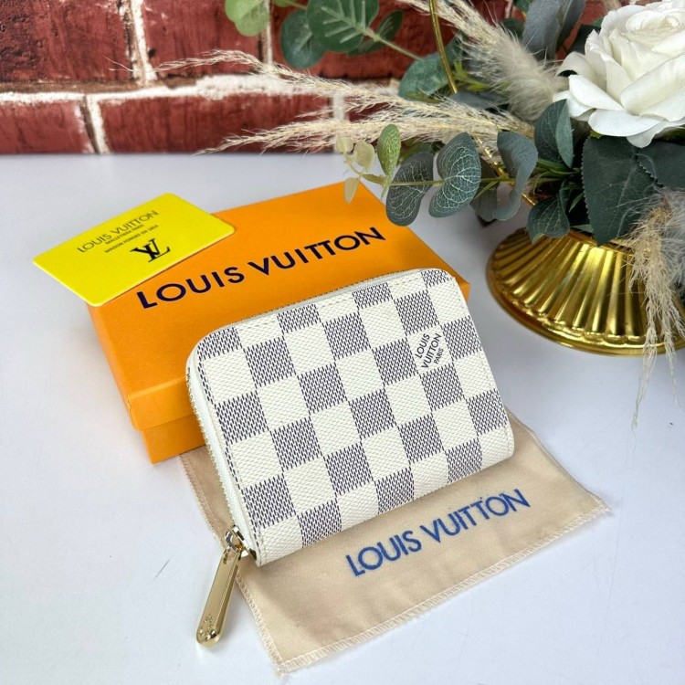 LOUİS VUİTTON ZİPPY COİN PURSE BEYAZ DAMALİ